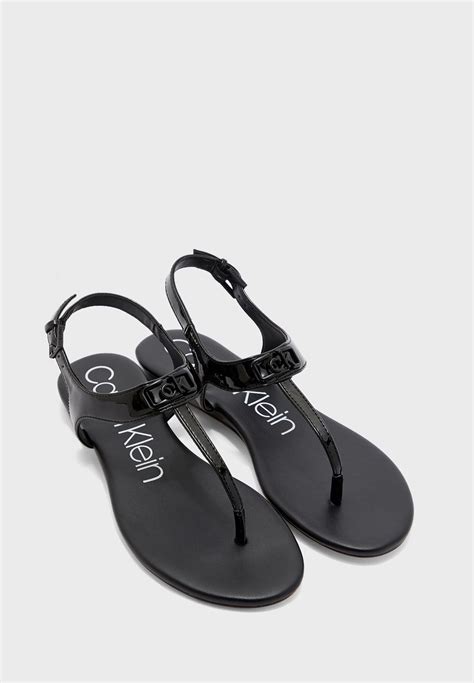 calvin klein flat sandals women's.